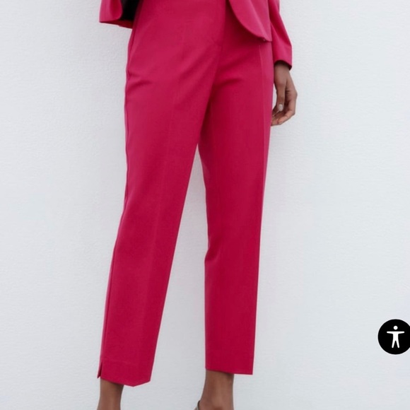 ZARA BASIC PANTS IN FUCHSIA COLOR - Picture 4 of 12